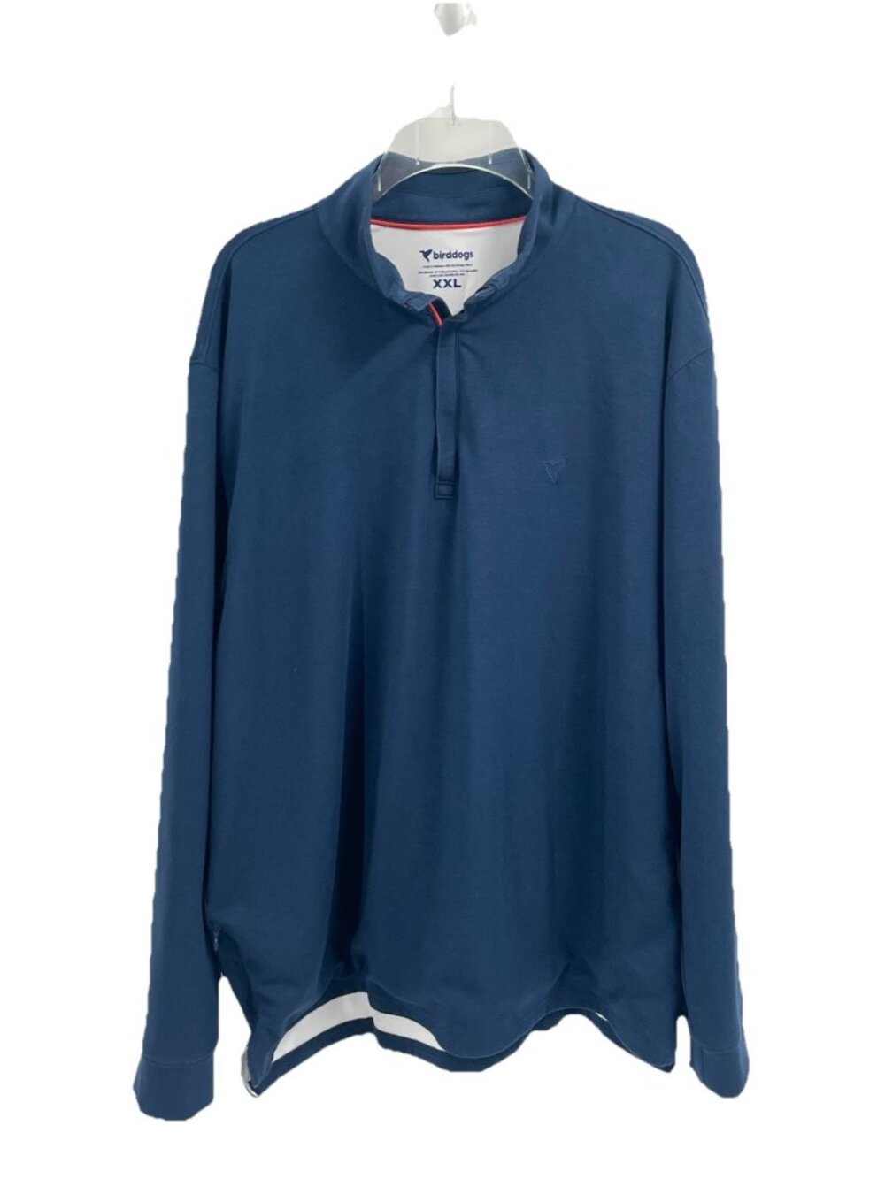 Bird Dogs Quarter Zip Pullover Navy Blue Lined Sz Mens XXL Long Sleeve Golf